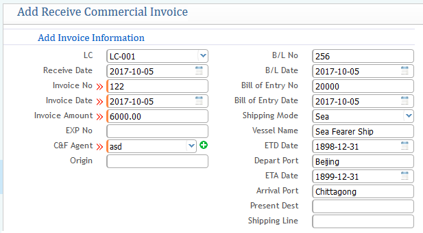 Commercial Invoice